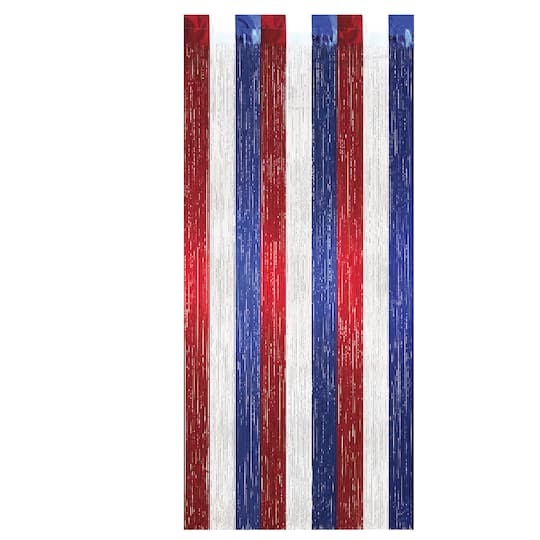 Beistle 8ft. Red, White, & Blue Gleam 'N Curtain